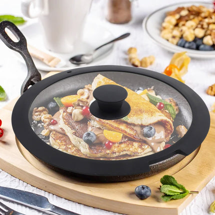 Sleek Black White Silicone Lids Available in Size Range of 18cm to 26cm B 20CM B 26CM.
