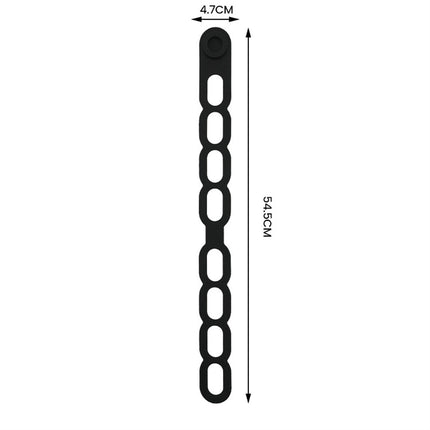 4 Pcs Silicone Latch Strap Tie for Slow Cooker Lid Lunch Box Bundling Organizing Black.