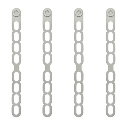 4 Pcs Silicone Latch Strap Tie for Slow Cooker Lid Lunch Box Bundling Organizing Black Gray.