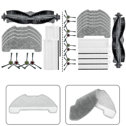 Essential Main Brush Filters Mop Cloth Kit for AIRROBO P30 Vacuum Cleaner B.