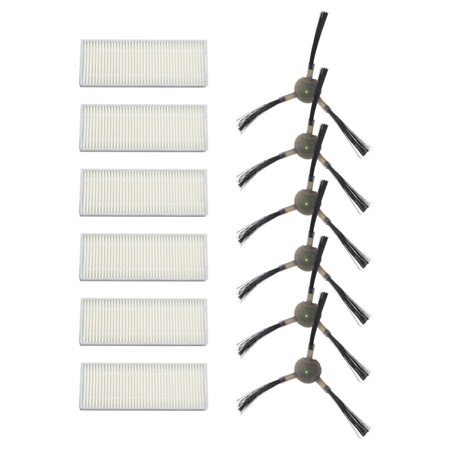 Upgrade Your Cleaning Experience with Replacement Filters and Side Brushes for EICOBOT R20 Robot Vacuum Cleaner.