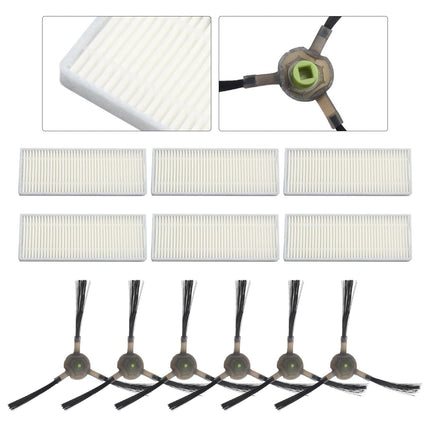 Upgrade Your Cleaning Experience with Replacement Filters and Side Brushes for EICOBOT R20 Robot Vacuum Cleaner.