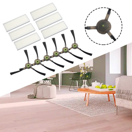 Upgrade Your Cleaning Experience with Replacement Filters and Side Brushes for EICOBOT R20 Robot Vacuum Cleaner.