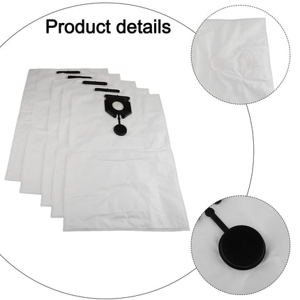 5PCS Vacuum Cleaner Bags Mproved Cleaning Efficiency Replacement For Karcher NT 40/1, NT 50/1 Tact 2.889-155.0 Vacuum Cleaner.