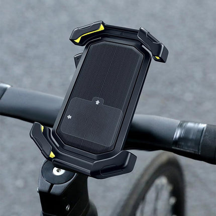 Adjustable Motorcycle Phone Holder With Silicone Protection For Secure Locking Green.