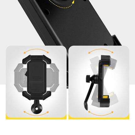 Adjustable Motorcycle Phone Holder With Silicone Protection For Secure Locking Green.