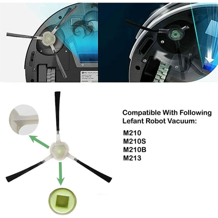 Side Brush Robot Vacuum Cleaner Accessories Robot Replacement Sweeper Tools Mop Pad Replacement Part Filters for Lefant.