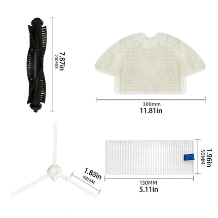 Side Brush Robot Vacuum Accessory Robot Replacement Sweeper Tools Mop Pad Replacement Part Filter for 360.