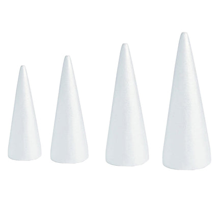 Lierteer Styrofoam Foam Cones Polystyrene for Crafts DIY Painting Triangle Tree 30cmX11.5cm.