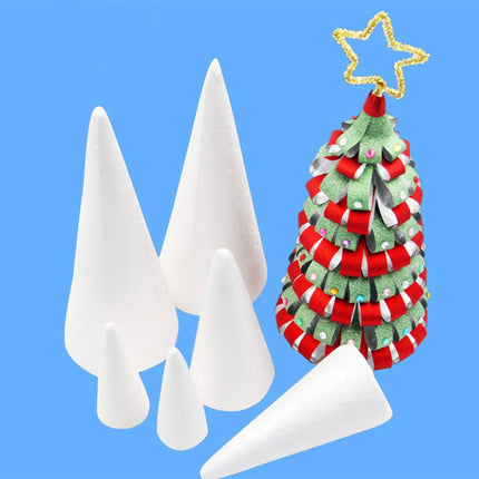 Lierteer Styrofoam Foam Cones Polystyrene for Crafts DIY Painting Triangle Tree 35cmX12.9cm.