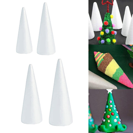 Lierteer Styrofoam Foam Cones Polystyrene for Crafts DIY Painting Triangle Tree 35cmX12.9cm.
