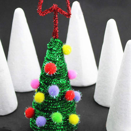 Lierteer Styrofoam Foam Cones Polystyrene for Crafts DIY Painting Triangle Tree 35cmX12.9cm.