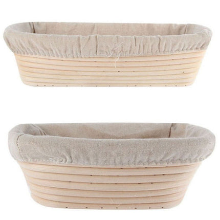Lierteer Rattan Basket Bread Banneton Brotform Dough Proofing Proving Rattan Multi-Sizes 17*12*6 cm.
