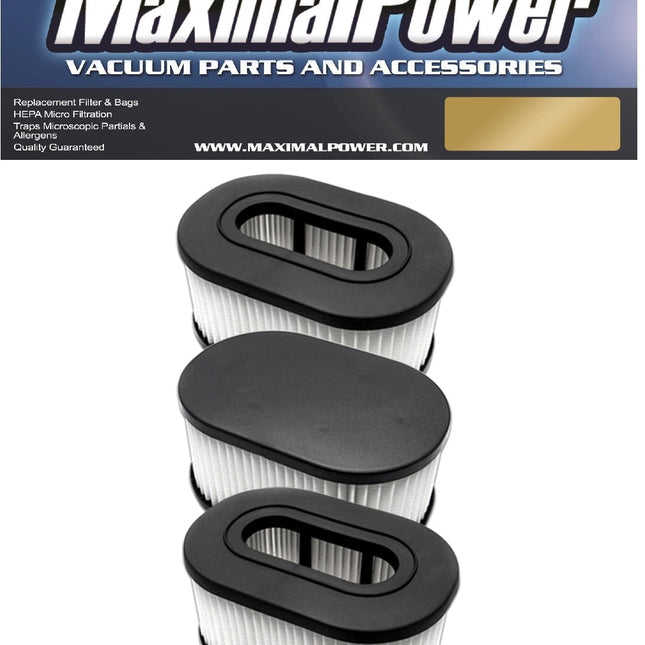 MaximalPower Replacement Filter Compatible for Hoover Foldaway, Widepath, Turbopower & Runabout Vacuum Cleaner 3 Pack.