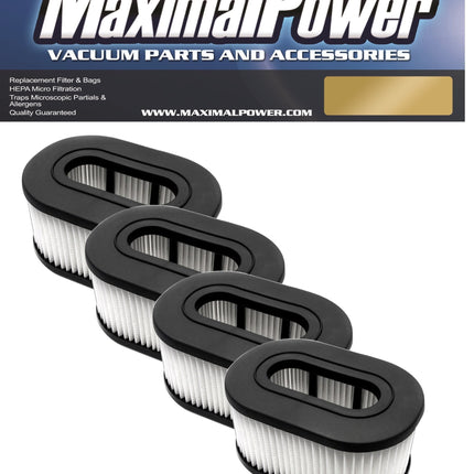MaximalPower Replacement Filter Compatible for Hoover Foldaway, Widepath, Turbopower & Runabout Vacuum Cleaner 4 Pack.