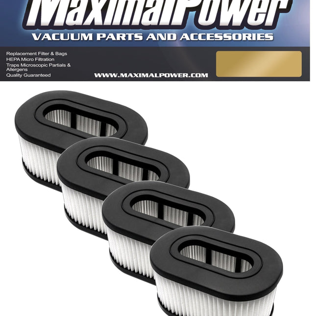 MaximalPower Replacement Filter Compatible for Hoover Foldaway, Widepath, Turbopower & Runabout Vacuum Cleaner 4 Pack.