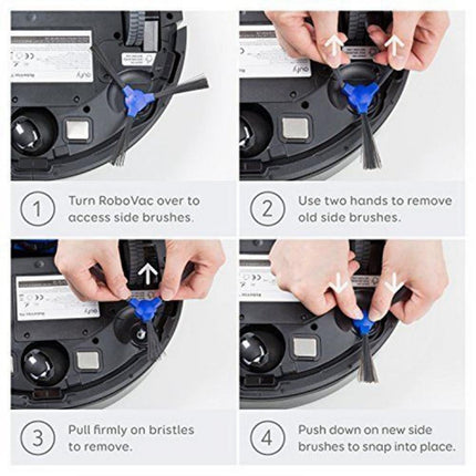 8Pcs Replacement Parts Compatible with Robot Vacuum Cleaner RoboVac 11S, 12, 15T, 15C, 25C, 30, 30C Slim Carpet Sweeper Filter Side Spin Brushes & Main Roller Brush Attachment.