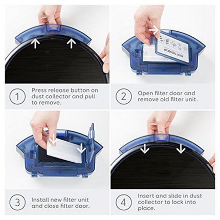 8Pcs Replacement Parts Compatible with Robot Vacuum Cleaner RoboVac 11S, 12, 15T, 15C, 25C, 30, 30C Slim Carpet Sweeper Filter Side Spin Brushes & Main Roller Brush Attachment.