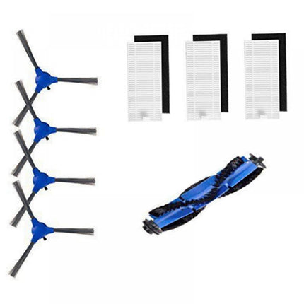 8Pcs Replacement Parts Compatible with Robot Vacuum Cleaner RoboVac 11S, 12, 15T, 15C, 25C, 30, 30C Slim Carpet Sweeper Filter Side Spin Brushes & Main Roller Brush Attachment.