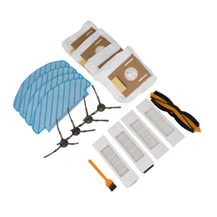 ECOVACS DEEBOOT N10/N10 PLUS Sweeping Machine Accessory Kit: Brush Roller, Side Brush, Mop Cloth, Filter, Dust Bag, Cleaning Brush Included.