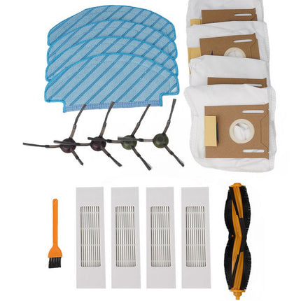 ECOVACS DEEBOOT N10/N10 PLUS Sweeping Machine Accessory Kit: Brush Roller, Side Brush, Mop Cloth, Filter, Dust Bag, Cleaning Brush Included.