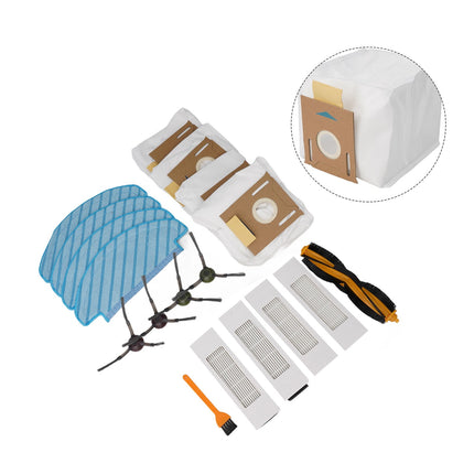 ECOVACS DEEBOOT N10/N10 PLUS Sweeping Machine Accessory Kit: Brush Roller, Side Brush, Mop Cloth, Filter, Dust Bag, Cleaning Brush Included.