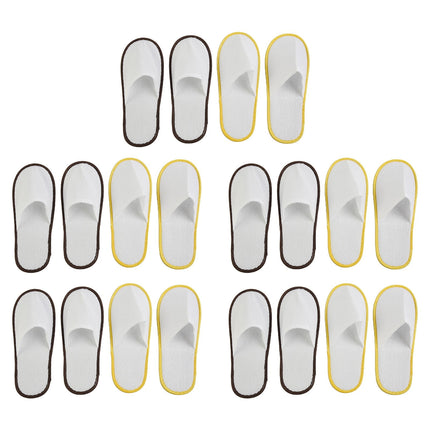 10Pairs Spa Hotel Guest Soft Slippers Closed Toe Disposable Travel Slipper.