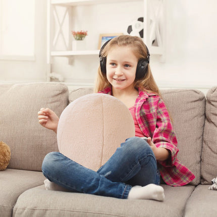 11.8 inch Ball Pillow Nordic Round Throw Pillows Boucle Ball Pillow Sphere Shaped Pillow Round Decorative Pillow for Couch, Sofa, Bedroom Beige.