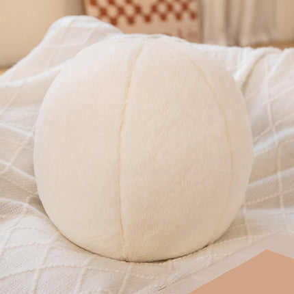 11.8 inch Ball Pillow Nordic Round Throw Pillows Boucle Ball Pillow Sphere Shaped Pillow Round Decorative Pillow for Couch, Sofa, Bedroom White.