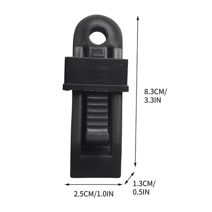 Tarp Clips, Heavy Duty Lock Grip, Reusable Tarp Clamps for for Secures Outdoor Camping, Awnings, Car Covers, Swimming Pool Covers Black.