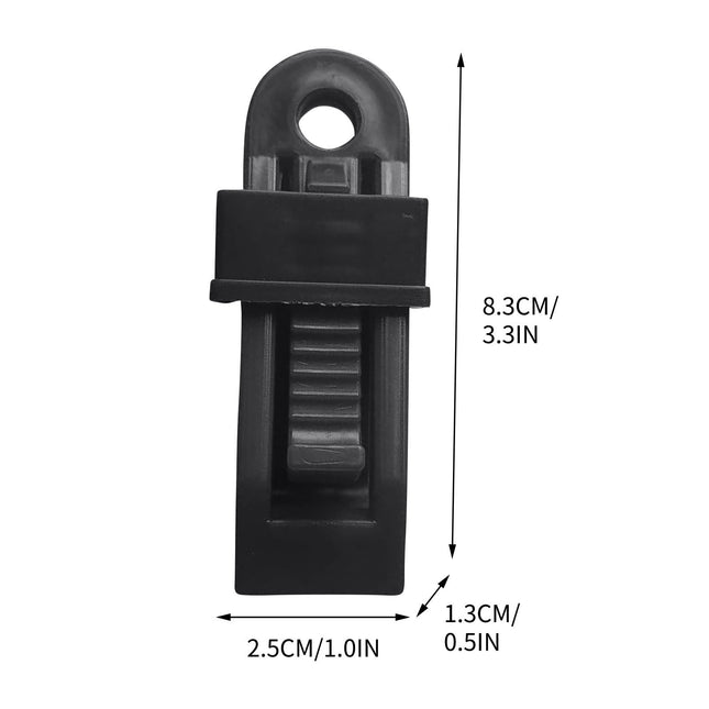 Tarp Clips, Heavy Duty Lock Grip, Reusable Tarp Clamps for for Secures Outdoor Camping, Awnings, Car Covers, Swimming Pool Covers Black.