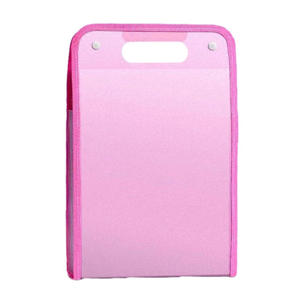 Portable Vertical Expanding Accordion Folder with 13 Pockets, Large Capacity File Organizer Bag A4 Letter Size P-ink.