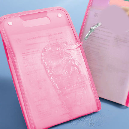 Portable Vertical Expanding Accordion Folder with 13 Pockets, Large Capacity File Organizer Bag A4 Letter Size P-ink.