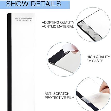 Office Desk Accessories Monitor Memo Board Computer Message Board Office Supplies for Women Men Computer Sticky Note Holder Home Office Accessories Desktop Message Office Decor Clear.