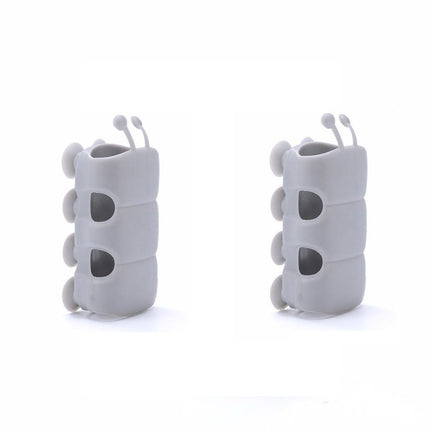 Silicone Shower Head Holder, 2024 New Universal Relocatable Shower Head Suction Cup Holder, Adjustable Shower Holder for Bathroom Non Drilling 2PCS Gray.