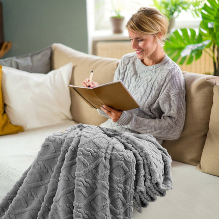 Warm Blankets for Winter, Winter Blankets Queen Size,King Blankets for The Bed, Winter Blankets Queen Size,Super Soft Throw Blankets, Silky Flannel Fleece Bed Blanket Blue.
