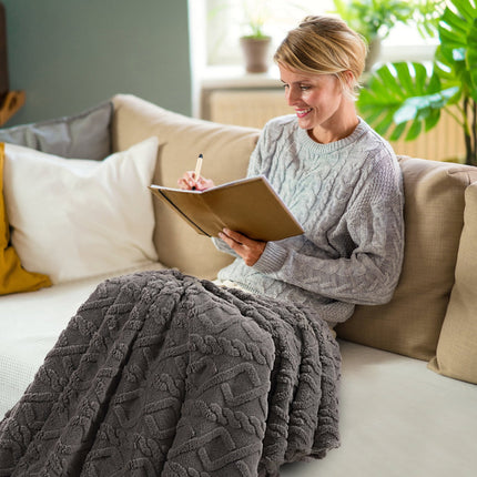Warm Blankets for Winter, Winter Blankets Queen Size,King Blankets for The Bed, Winter Blankets Queen Size,Super Soft Throw Blankets, Silky Flannel Fleece Bed Blanket Gray.