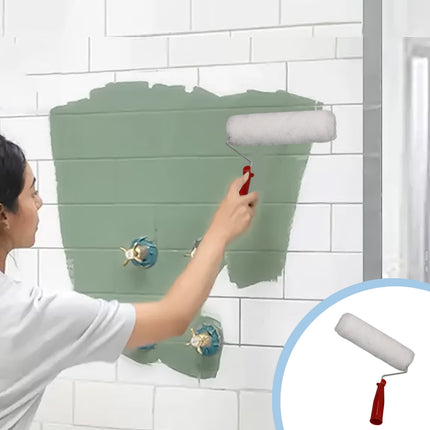 High-Performance Paint Roller Set - Ideal for Walls, Cabinets, and Furniture for Painting Walls Cabinet Doors Paint Roller Brush Paint Roller Including Tray Paint Set for House Painting White.
