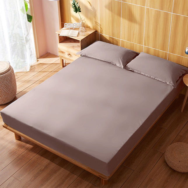 King Size Fitted Sheet, 100% Egyptian Cotton, Deep Pocket Premium Cotton Mattress Sheet,Double Bed Fitted Sheet Piece Non-Slip Fixed Bed Cover All-Inclusive Mattress Protection Bed Cover Beige.