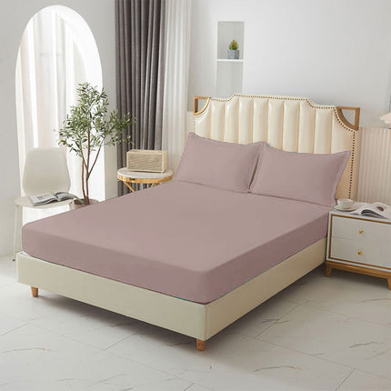 King Size Fitted Sheet, 100% Egyptian Cotton, Deep Pocket Premium Cotton Mattress Sheet,Double Bed Fitted Sheet Piece Non-Slip Fixed Bed Cover All-Inclusive Mattress Protection Bed Cover Beige.