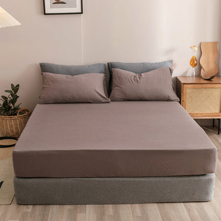 King Size Fitted Sheet, 100% Egyptian Cotton, Deep Pocket Premium Cotton Mattress Sheet,Double Bed Fitted Sheet Piece Non-Slip Fixed Bed Cover All-Inclusive Mattress Protection Bed Cover Beige.