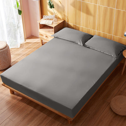 King Size Fitted Sheet, 100% Egyptian Cotton, Deep Pocket Premium Cotton Mattress Sheet,Double Bed Fitted Sheet Piece Non-Slip Fixed Bed Cover All-Inclusive Mattress Protection Bed Cover Gray.