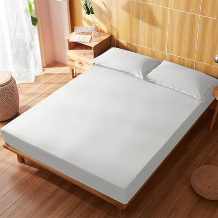 King Size Fitted Sheet, 100% Egyptian Cotton, Deep Pocket Premium Cotton Mattress Sheet,Double Bed Fitted Sheet Piece Non-Slip Fixed Bed Cover All-Inclusive Mattress Protection Bed Cover White.