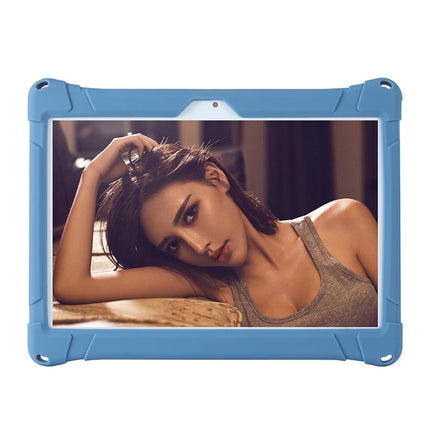 10,10.1 inch Silicone Tablet Case with Stylus Pen & Shoulder Strap, Universal Shockproof Silicone Cover Case,Soft Portable Protective Cover for Android Tablet PC Blue.