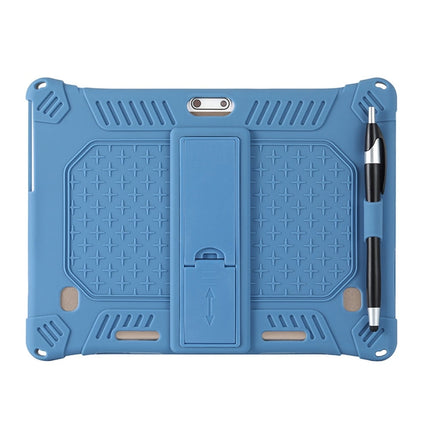 10,10.1 inch Silicone Tablet Case with Stylus Pen & Shoulder Strap, Universal Shockproof Silicone Cover Case,Soft Portable Protective Cover for Android Tablet PC Blue.