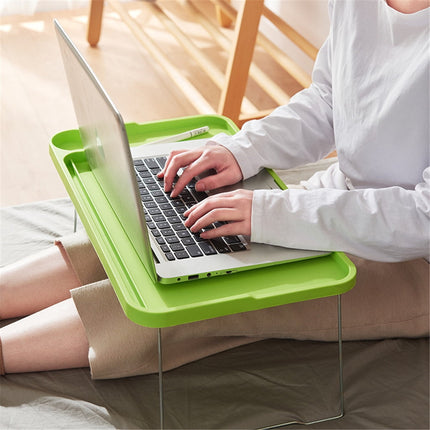 Foldable Lap Desks Laptop Tray for Bed or Couch,Portable Breakfast Serving Tray with Folding Legs, Vuyungers Lightweight Mini Lazy Small Table, Laptop Stand for Working, Reading and Writing Green.