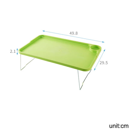 Foldable Lap Desks Laptop Tray for Bed or Couch,Portable Breakfast Serving Tray with Folding Legs, Vuyungers Lightweight Mini Lazy Small Table, Laptop Stand for Working, Reading and Writing Green.