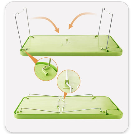 Foldable Lap Desks Laptop Tray for Bed or Couch,Portable Breakfast Serving Tray with Folding Legs, Vuyungers Lightweight Mini Lazy Small Table, Laptop Stand for Working, Reading and Writing Green.