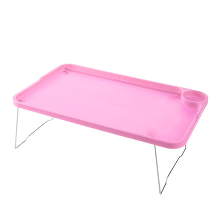 Foldable Lap Desks Laptop Tray for Bed or Couch,Portable Breakfast Serving Tray with Folding Legs, Vuyungers Lightweight Mini Lazy Small Table, Laptop Stand for Working, Reading and Writing Hot Pink.
