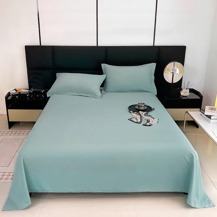 Waterproof Bed Flat Sheet ,Best Season Cotton Sheet-Long Staple Cotton Sheets Set, Soft Cotton Bed Sheets,Reusable Washable Mattress Protector Sheet, Furniture Cover for Bedding,Couch Green.
